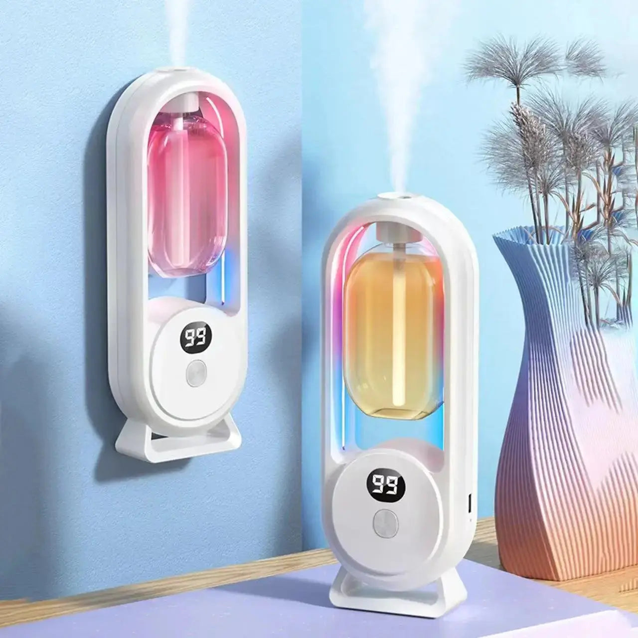 White Ultrasonic Aroma Diffuser with Nano Mist & LED Night Light - Fragrance & Odor Eliminator for Home Bedroom & Bathroom(Essential Oils Not Included) Wholesale Hub