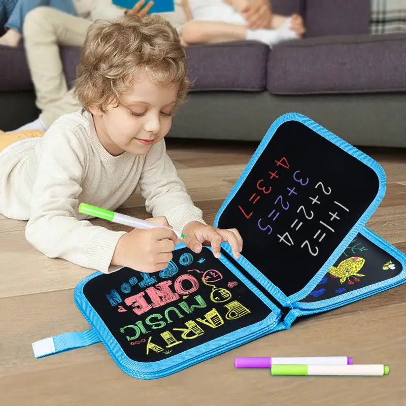 Little bird Portable Reusable Drawing Board for Kids - erasable Doodle Book with Water Chalk Pens - Toddler Travel Activity Toy Wholesale Hub