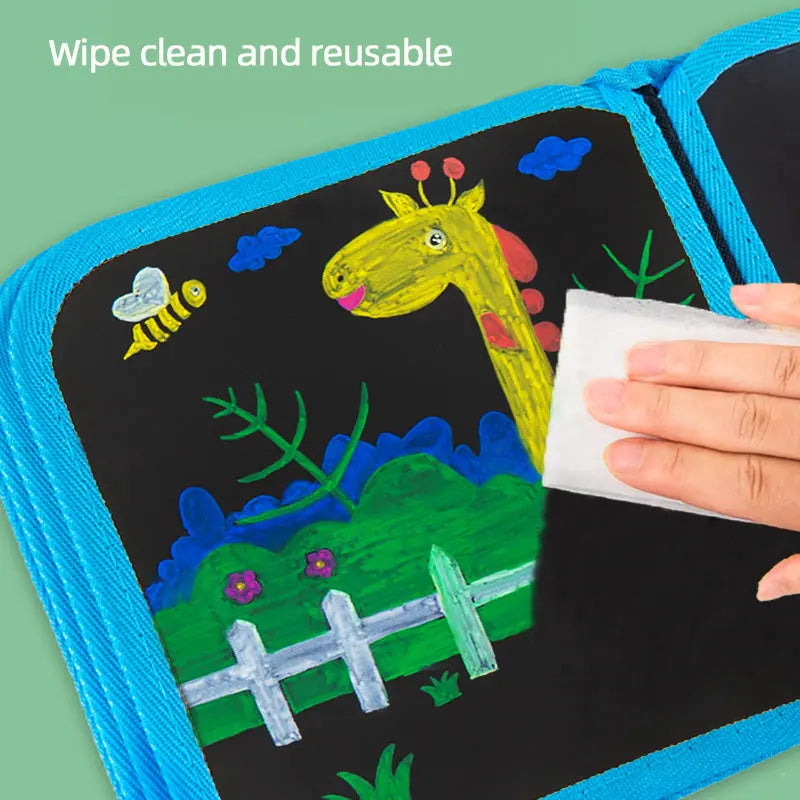 Little bird Portable Reusable Drawing Board for Kids - erasable Doodle Book with Water Chalk Pens - Toddler Travel Activity Toy Wholesale Hub