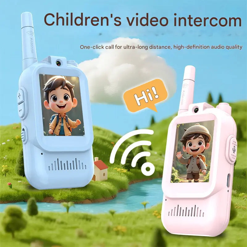 Kids Video Walkie Talkie 2-Pack with 2-inch Screen - Long Range, Clear Sound & Voice Changer for Outdoor Fun & Indoor Play Wholesale Hub