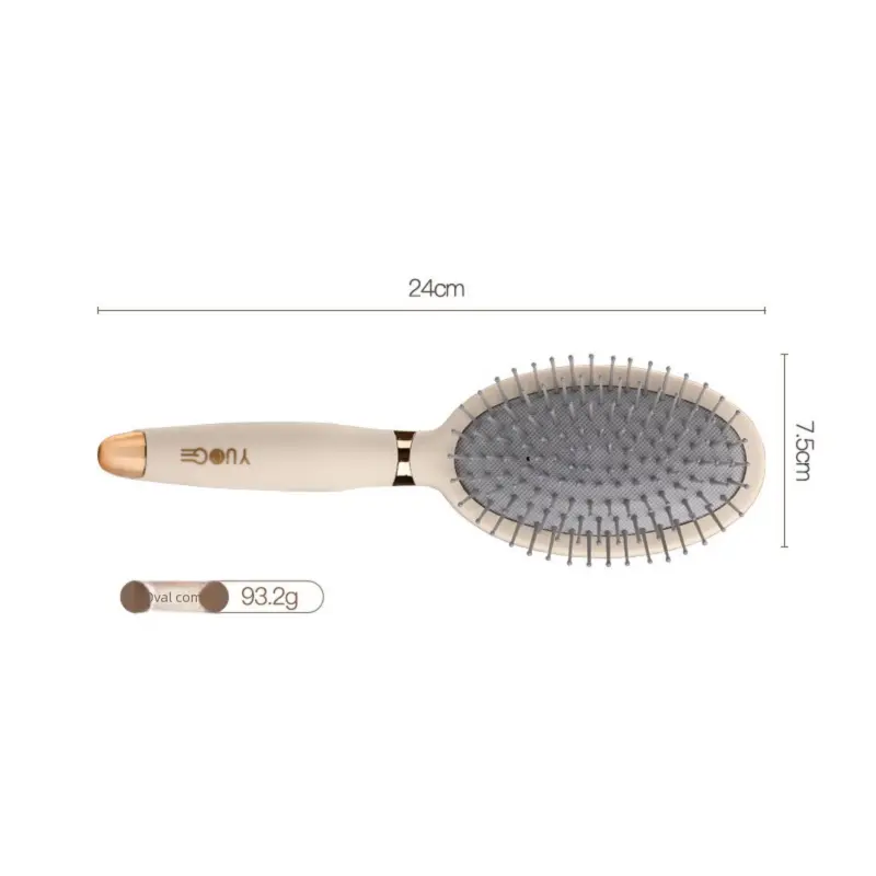Oval comb Soft Touch Air Cushion Hair Brush with Built-in Cleaning Claw Detangling Massage Comb for Wet and Dry Hair Gentle Scalp Care Wholesale Hub