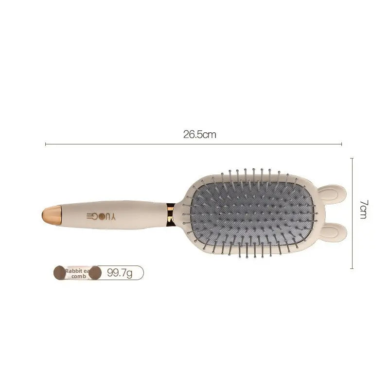 Rabbit ear comb Soft Touch Air Cushion Hair Brush with Built-in Cleaning Claw Detangling Massage Comb for Wet and Dry Hair Gentle Scalp Care Wholesale Hub