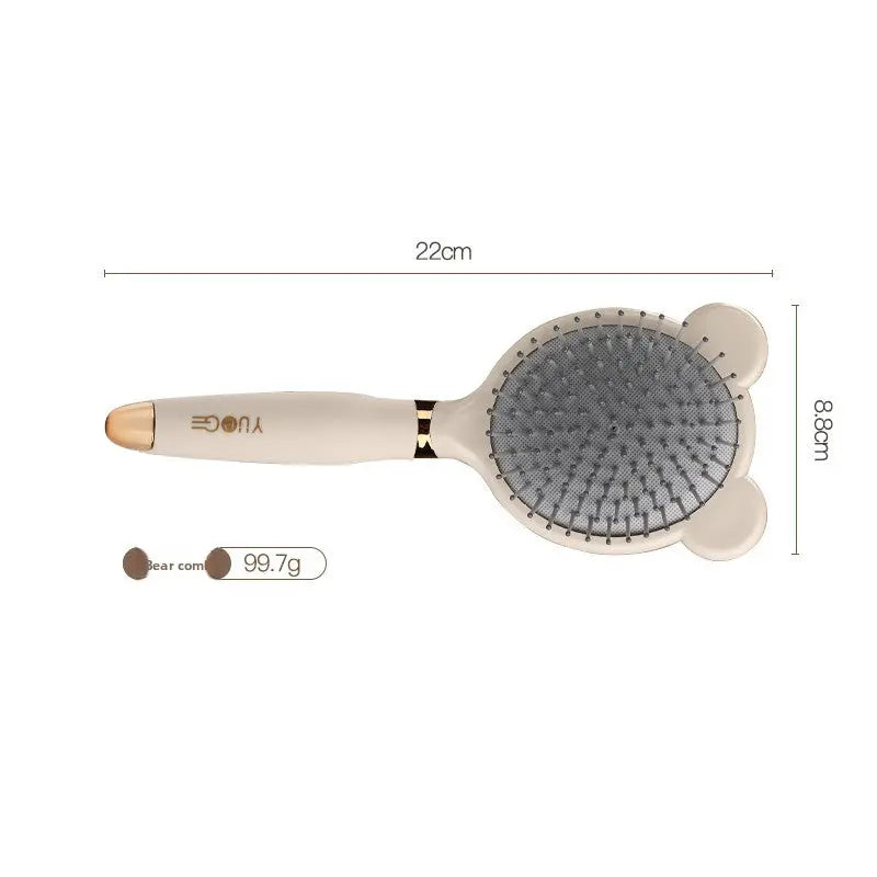 Little Bear Comb Soft Touch Air Cushion Hair Brush with Built-in Cleaning Claw Detangling Massage Comb for Wet and Dry Hair Gentle Scalp Care Wholesale Hub