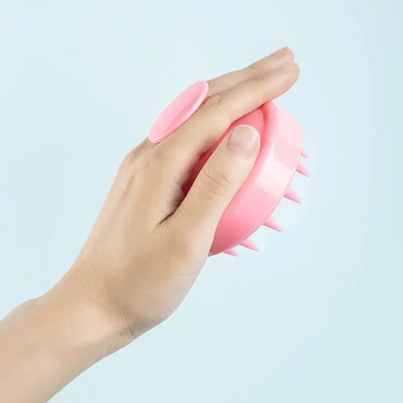 5-Pcs Pink Soft Scalp Massager Shampoo Brush with Detachable Bristles Handheld Hair Scrubber for Deep Cleaning and Head Massage Wholesale Hub