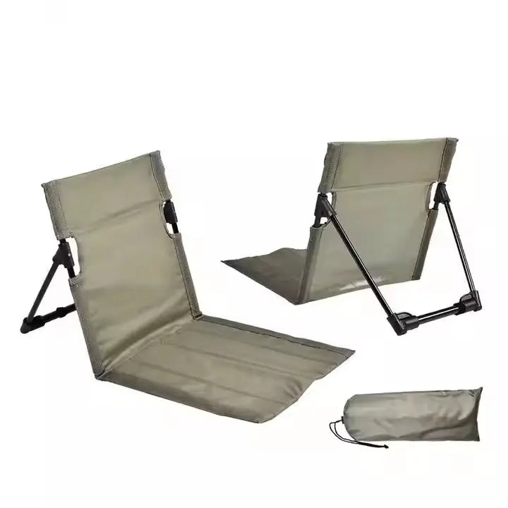 Green Portable Folding Beach Lounger Chair with 600D Oxford Fabric and Aluminum Frame – Lightweight Outdoor Garden Camping Chair in Australia Wholesale Hub