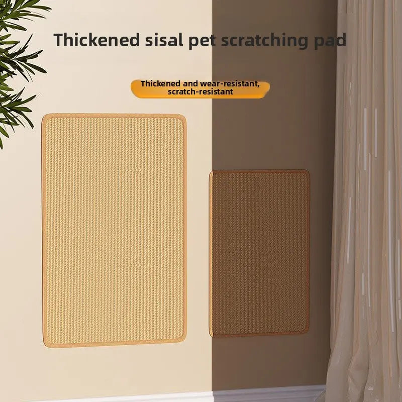 3-PCS Self-Adhesive Sisal Cat Scratching Mat Vertical Wall Mounted Scratcher Board for Furniture Protection(20cm*40cm) Wholesale Hub