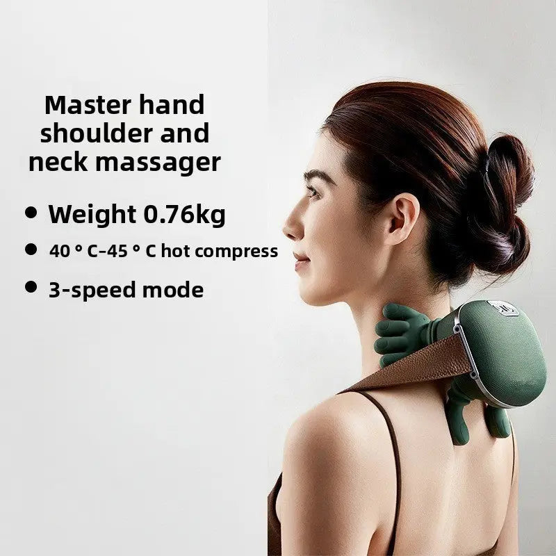 Green Cordless Shoulder and Neck Massager with Heat Rechargeable Shiatsu Deep Tissue Massage Pillow for Pain Relief and Relaxation Wholesale Hub