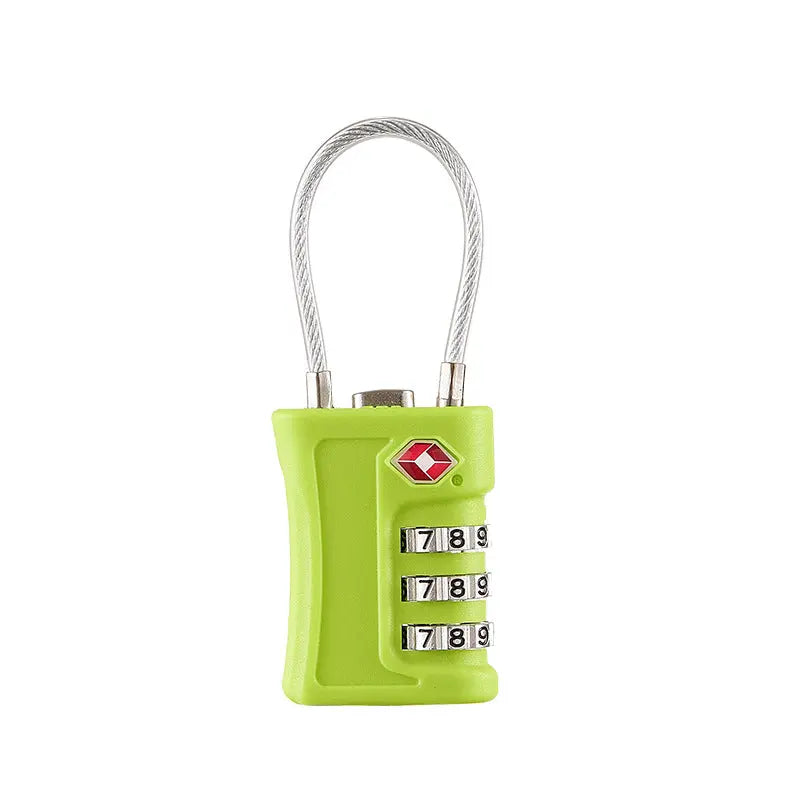 Green TSA Approved Cable Combination Padlock 3-Digit Security Lock for Travel Luggage Suitcase Gym Lockers Durable Steel Wire Australian Travel Essential Wholesale Hub