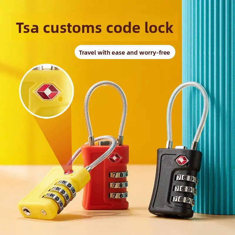 White TSA Approved Cable Combination Padlock 3-Digit Security Lock for Travel Luggage Suitcase Gym Lockers Durable Steel Wire Australian Travel Essential Wholesale Hub