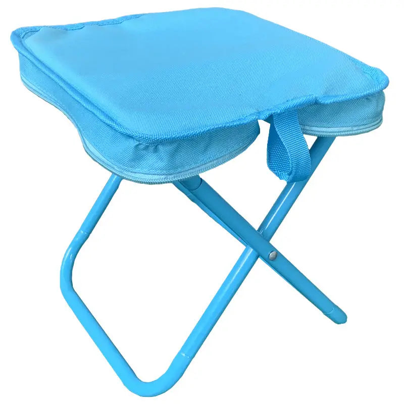Blue Ultra-Compact Portable Folding Stool 120kg Capacity Lightweight Camping Chair for Fishing Hiking and Australian Outdoor Events Wholesale Hub