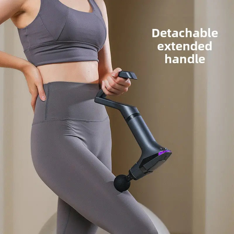 Yellow Professional Massage Gun with Extension Handle and Back Strap 12 Speeds Deep Tissue Muscle Relief for Home Gym and Australian Athletes Wholesale Hub