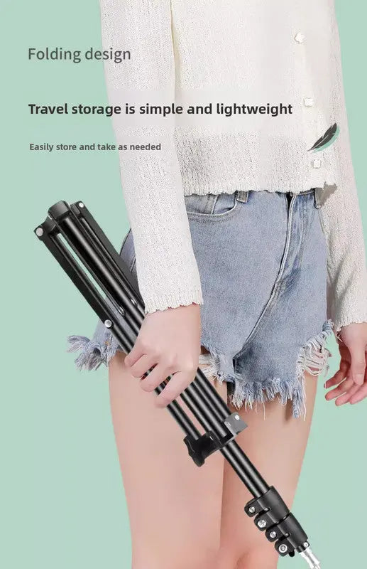 1.7m Black Tripod Stand with Phone Holder Adjustable Floor Stand for Live Streaming Vlogging Overhead Video Recording Makeup Kit with Carry Bag Wholesale Hub