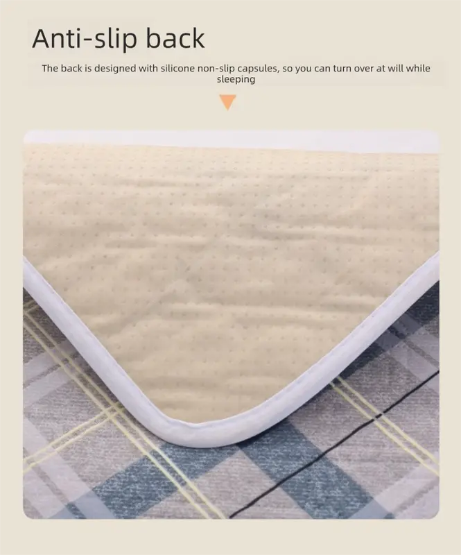 Washable Incontinence Bed Pad 115x200cm Reusable Waterproof Mattress Protector with Non-Slip Backing 4-Layer Absorbent Underpad for Elderly and Adults Dark Brown Wholesale Hub