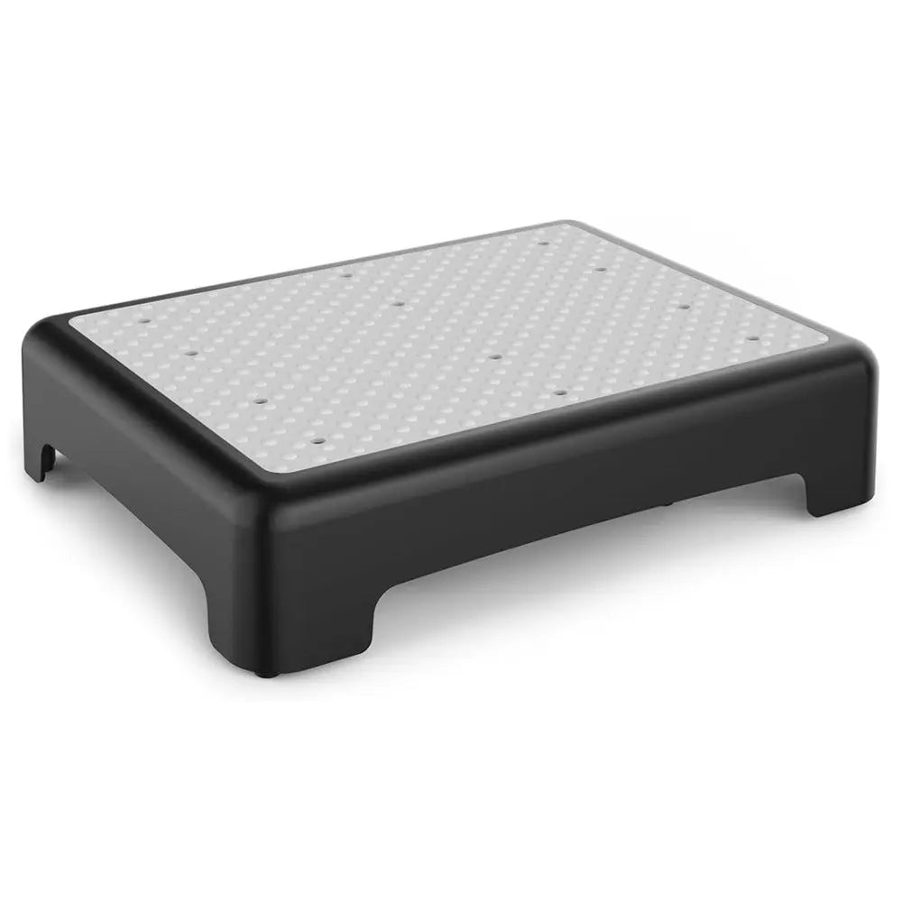 Portable Outdoor Half Step Stool Non-Slip Mobility Aid Large Platform 50x40cm for Elderly Home Car & Bath Use Black Base with White Top Mat Wholesale Hub
