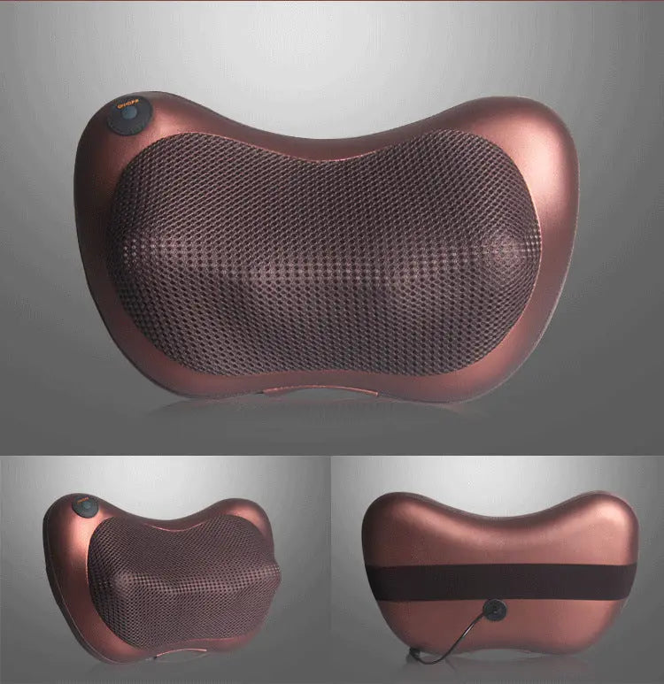 Electric Shiatsu Massage Pillow with Heat - Bi-Directional Deep Kneading Neck & Back Massager - Portable Car & Home Cushion for Muscle Relief - Black Wholesale Hub