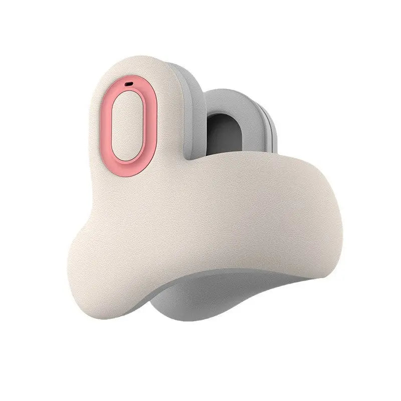 Smart 4-in-1 Travel Neck Pillow with ANC Headphones - Heated Vibration Massage & Bluetooth Audio - Memory Foam Support for Planes & Home - Beige Wholesale Hub