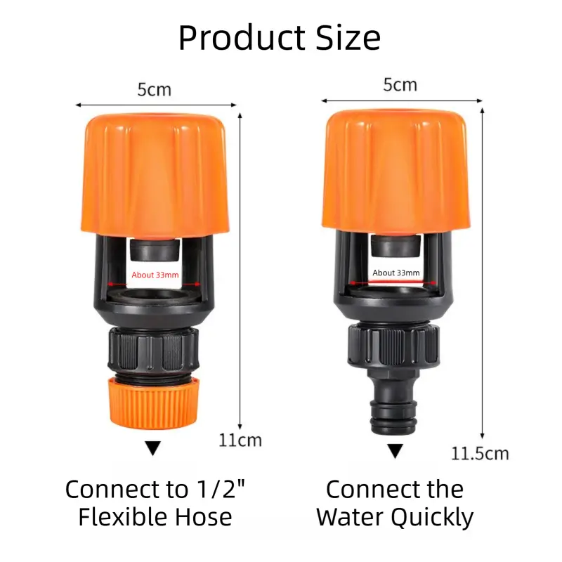 2-Pack Green Universal Nipple Connector for Mixer Taps up to 3.3CM - Plastic Leak-Proof Hose Fitting, Kitchen & Garden Tap Adapter Wholesale Hub