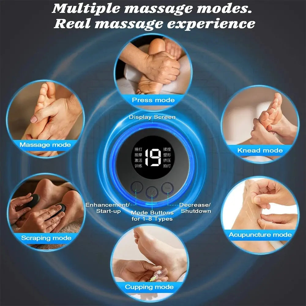 EMS Foot Massager Mat With 4 Adhesive Pads & Remote Control - Pulse Device for Foot Reflexology, Deep Tissue Massage, and Acupressure Stimulation Wholesale Hub