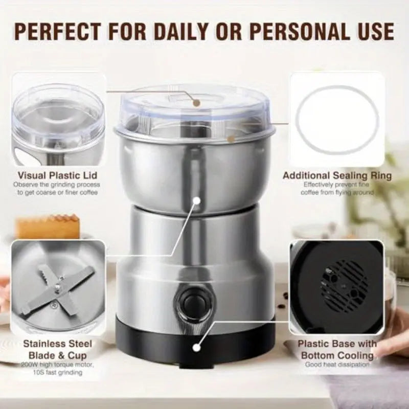Compact Electric Grinder and Pulverizer - Multi-Functional Ultra-Fine Kitchen Mill for Nut, Grains, Spices, Coffee Beans Wholesale Hub