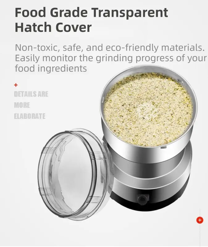 Compact Electric Grinder and Pulverizer - Multi-Functional Ultra-Fine Kitchen Mill for Nut, Grains, Spices, Coffee Beans Wholesale Hub