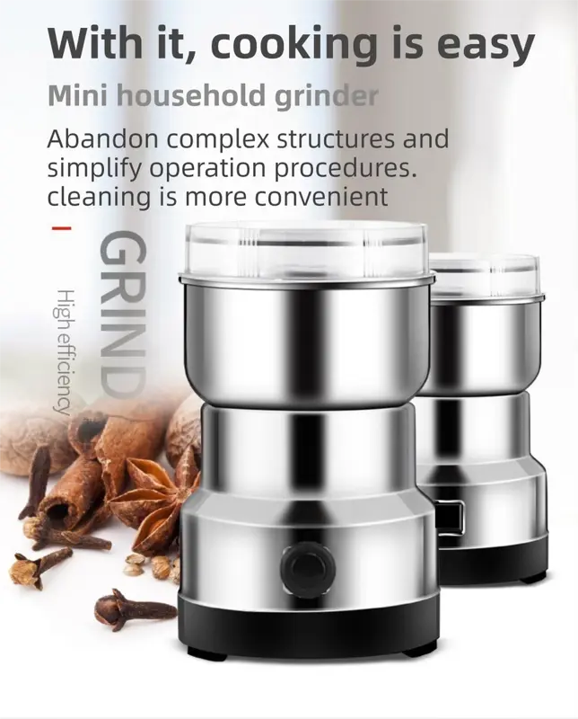 Compact Electric Grinder and Pulverizer - Multi-Functional Ultra-Fine Kitchen Mill for Nut, Grains, Spices, Coffee Beans Wholesale Hub