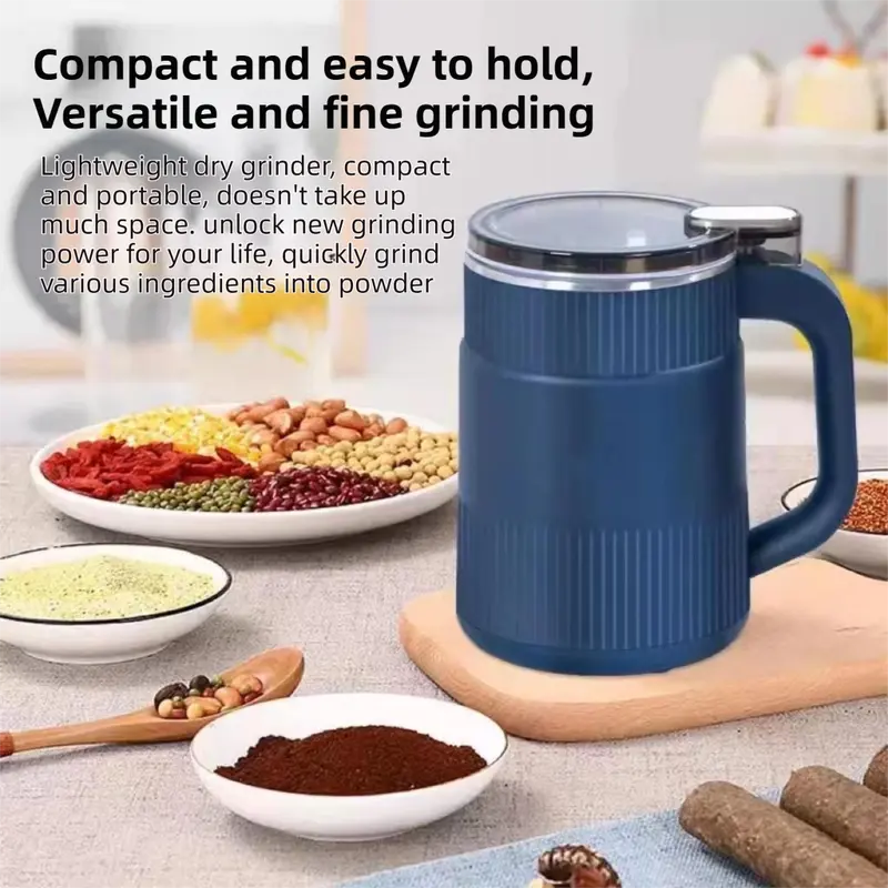 Large Capacity Electric Food Grinder and Pulverizer with 3 Blade Sets- Double-Layer Noise Reduction, Ultra-Fine Mill for Grains, Spices & Coffee Beans Wholesale Hub