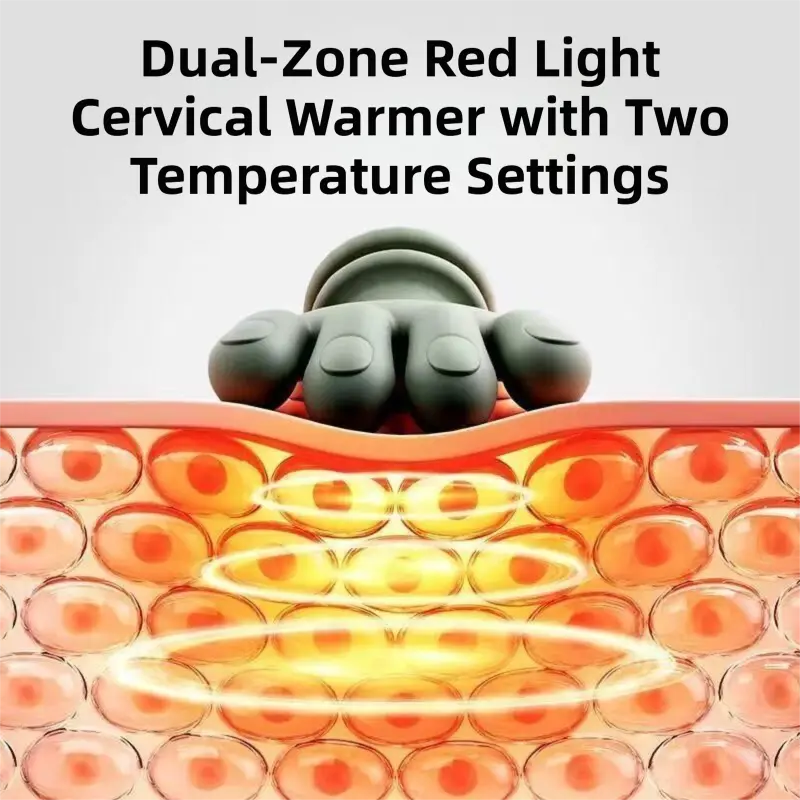 Wireless 4D Bionic 10-Fingers Shoulder & Neck Massager - EMS Micro-current & Vibration Neck Reliever with 2-Level Red Light Heat Wholesale Hub