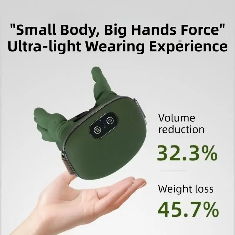 Wireless 4D Bionic 10-Fingers Shoulder & Neck Massager - EMS Micro-current & Vibration Neck Reliever with 2-Level Red Light Heat Wholesale Hub