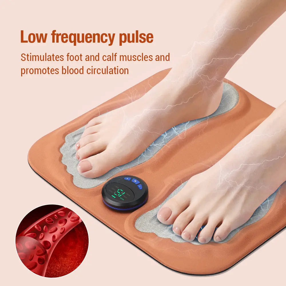 Smart EMS Foot Massager Mat – Low Frequency Pulse Therapy with 6 Modes and 15 Intensity Levels for Relaxation, Fatigue Relief, and Improved Circulation (USB Rechargeable) Wholesale Hub