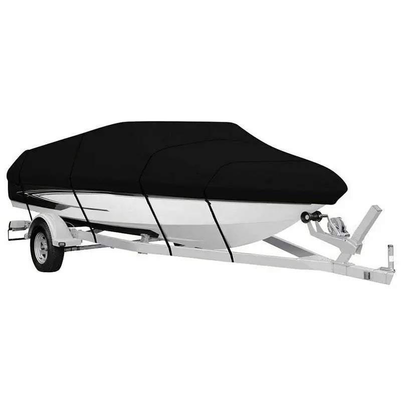 Black Heavy Duty Waterproof V-Hull Boat Cover 11-13FT Marine Grade Outdoor UV Protection for Australian Storage and Mooring Wholesale Hub