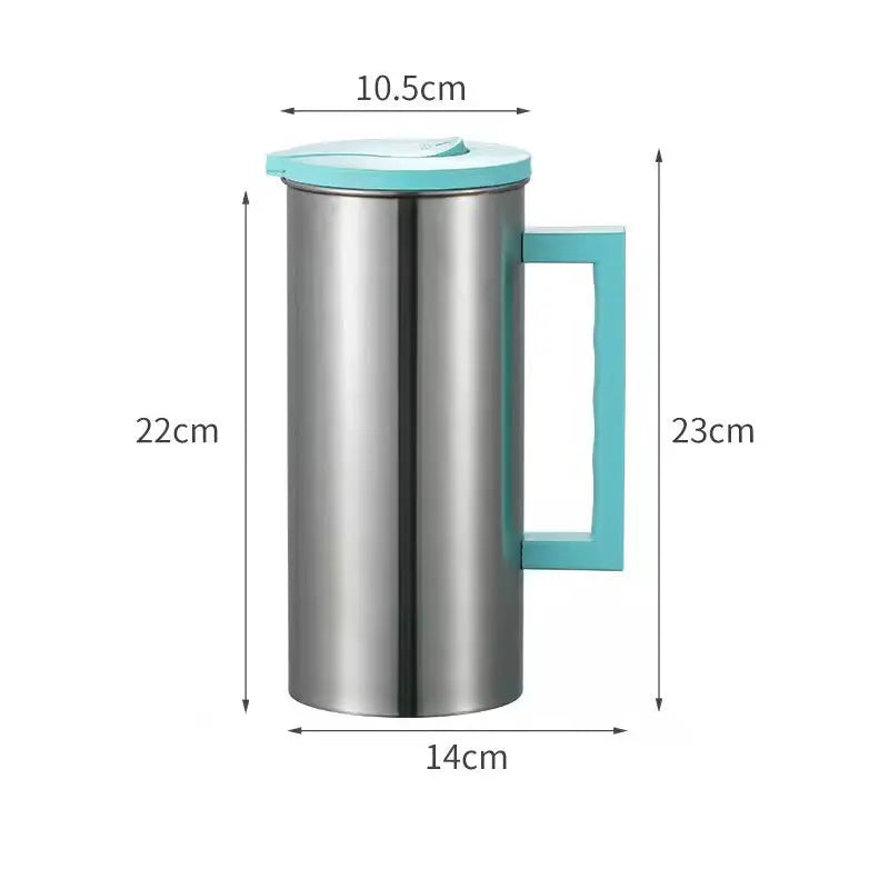 Green 1.8L Stainless Steel Cold Water Pitcher – Large Capacity Jug for Coffee, Juice, and Beverages in Modern Kitchens Wholesale Hub