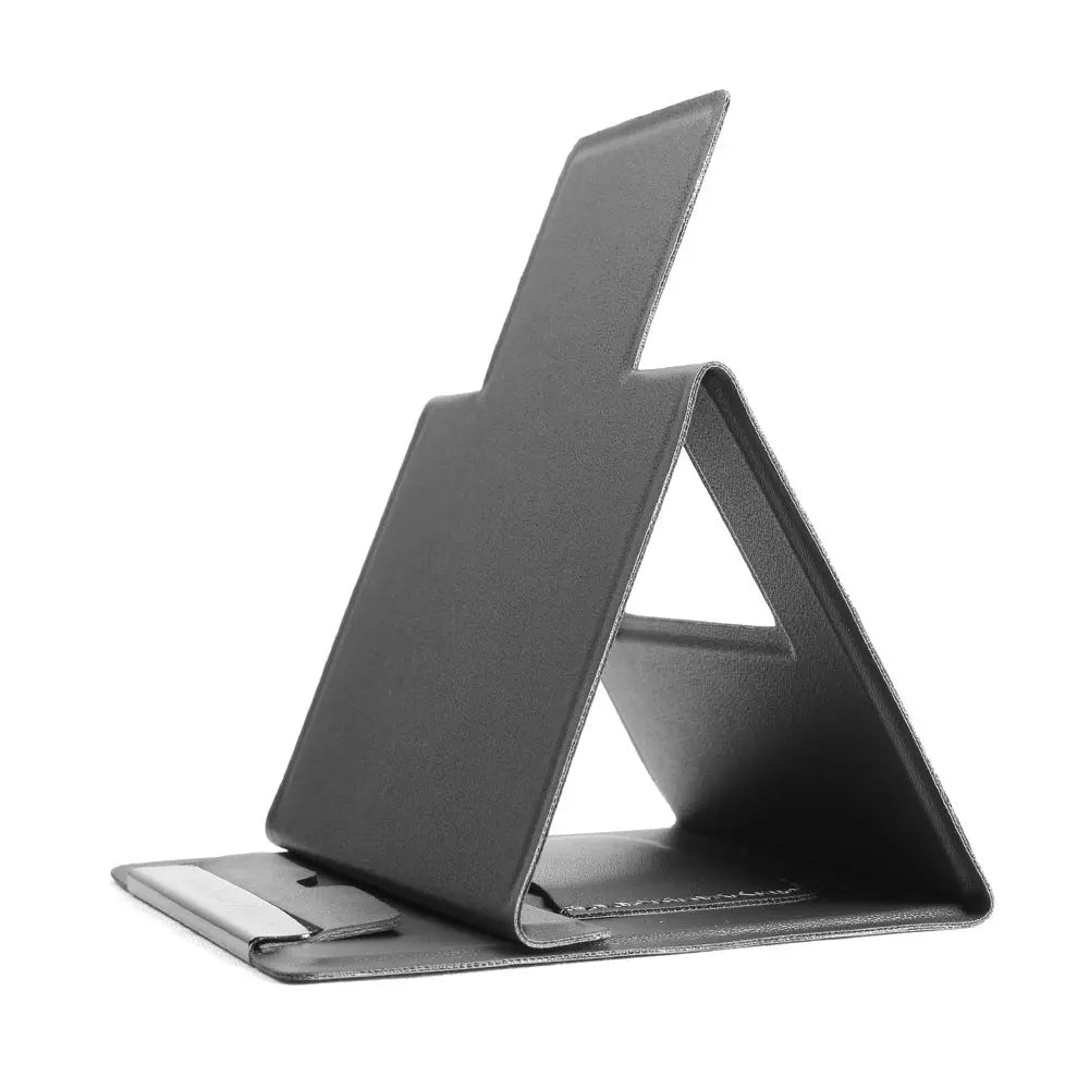 2-PCS Brown Portable Foldable Phone Stand with Card Holder – Compact Desktop Mobile Phone Holder for Home, Office, and Travel Use Wholesale Hub