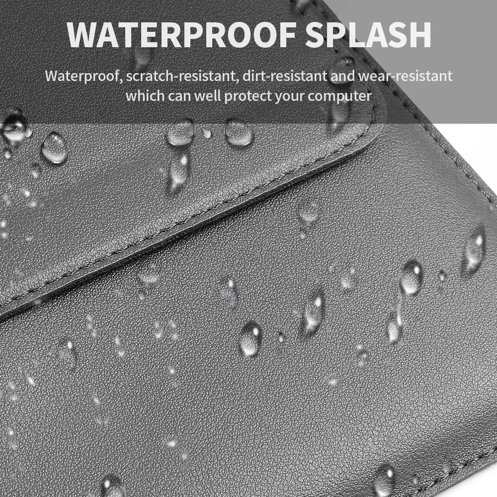Deep Blue 3-in-1 Laptop Sleeve with Built-In Stand & Wrist Rest – Waterproof PU Protective Case for 15/16 Inch Laptops, Portable and Ergonomic Design Wholesale Hub