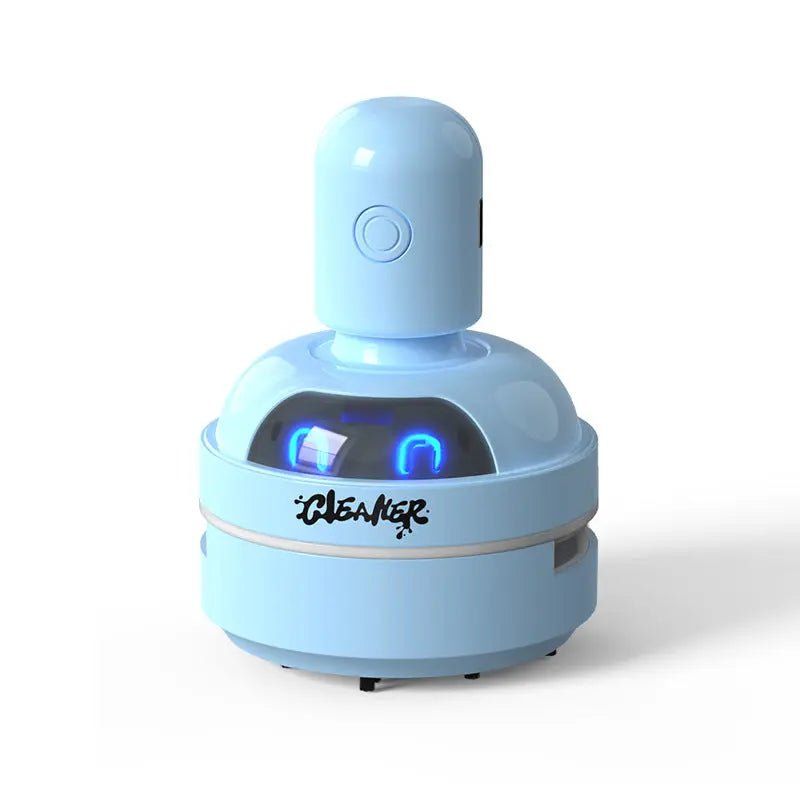 Blue Compact Desktop Vacuum Cleaner – Rechargeable Mini Dust Collector for Eraser Shavings, Pencil Shavings, Paper Scraps, and Fine Debris Wholesale Hub