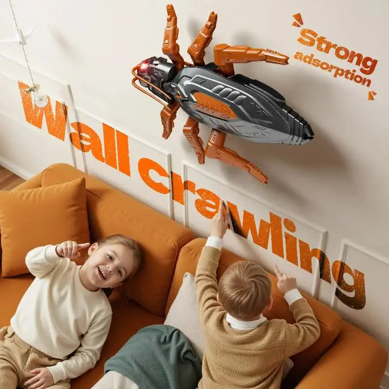 RC Wall Climbing Cockroach Toy Realistic Anti-Gravity Remote Control Bug 360 Stunt Rotation Rechargeable Prank Gift for Kids Wholesale Hub