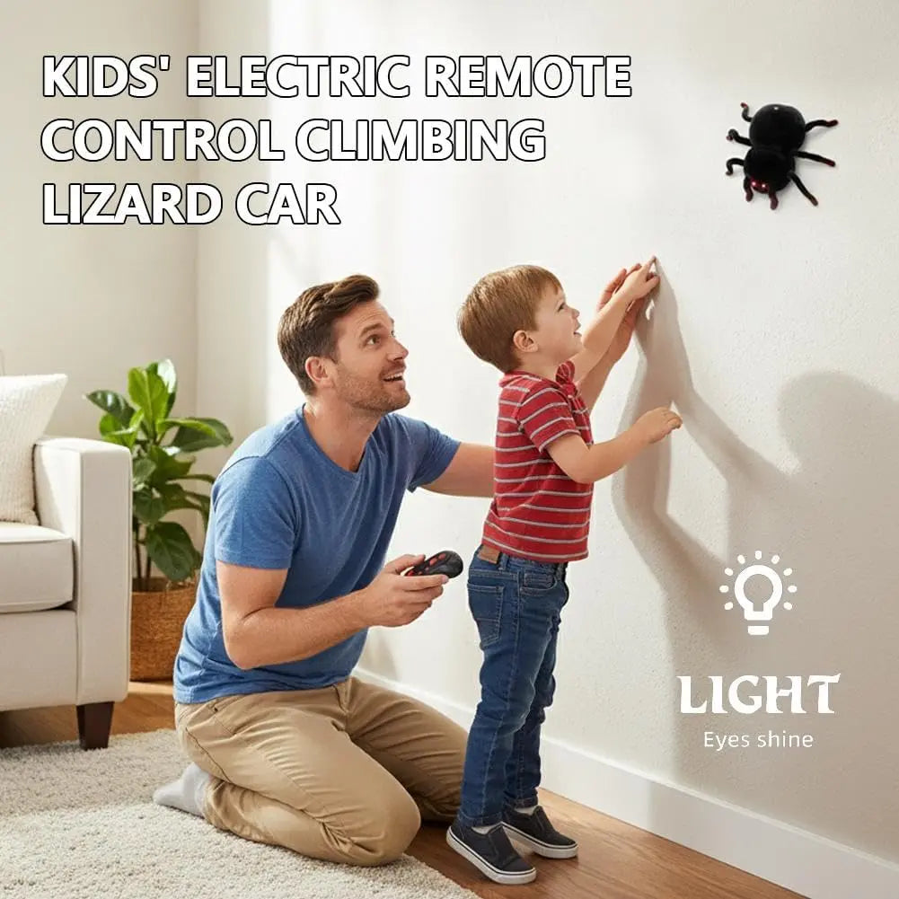RC Wall Climbing Spider Toy Realistic Fuzzy Tarantula Anti-Gravity Remote Control Prank Bug with LED Eyes Rechargeable Gift for Kids Wholesale Hub