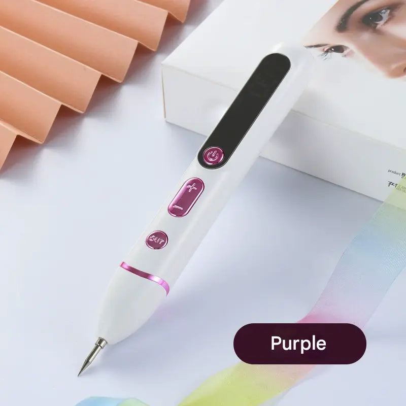 Professional Electric Mole & Dark Spot Remover Pen - Advanced Plasma Ion Technology for Seamless Skin Tag & Freckle Removal (Purple) Wholesale Hub
