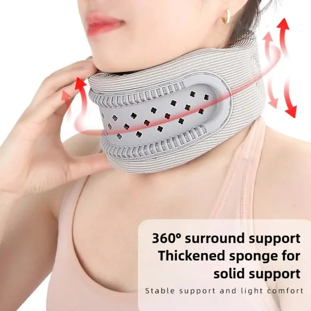 Grey Adjustable Silicone Neck Brace with High-Elastic Memory Foam & V-Shape - Prevent Forward Head Tilt and Posture Correction Wholesale Hub