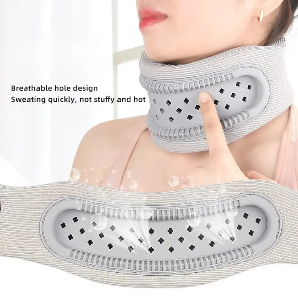 Black Adjustable Silicone Neck Brace with High-Elastic Memory Foam & V-Shape - Prevent Forward Head Tilt and Posture Correction Wholesale Hub