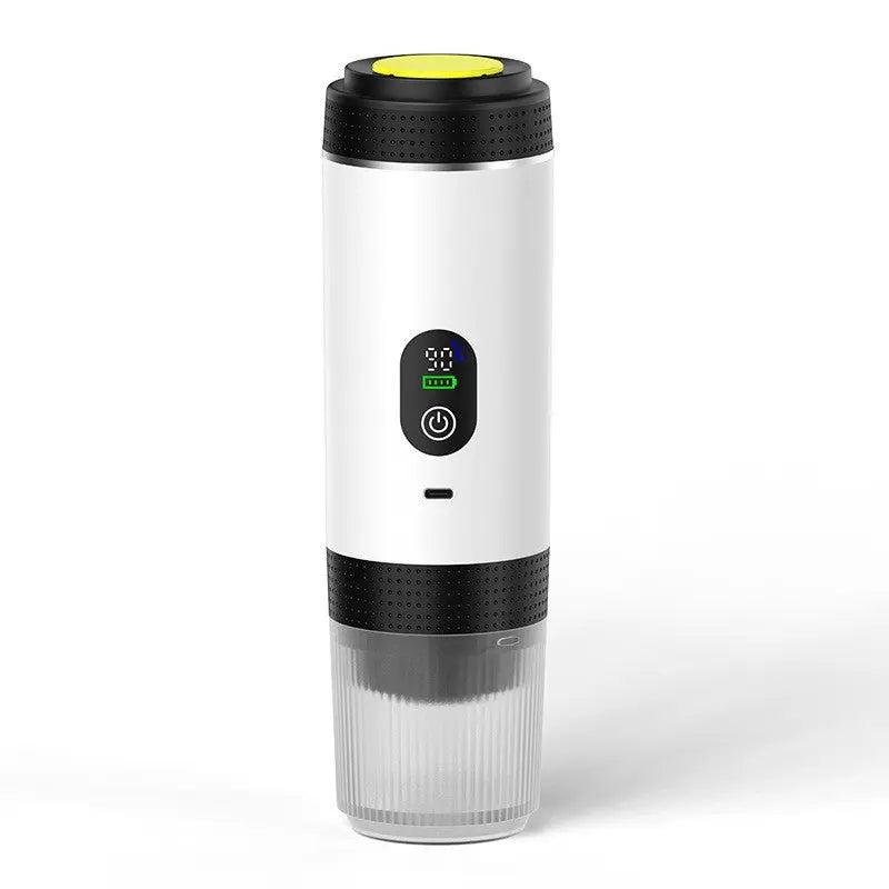 White 3-in-1 Portable Espresso Maker with Self-Heating and One-Touch Cold Hot Brew - Smart Digital Display & 20Bar High Pressure for Rich Crema Wholesale Hub