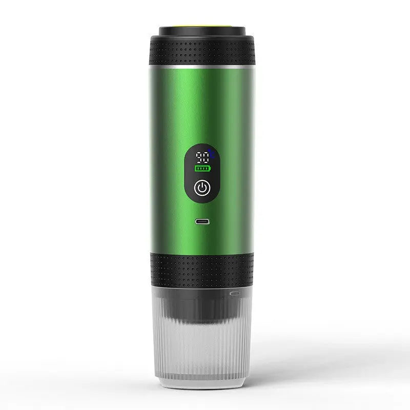 Green 3-in-1 Portable Espresso Maker with Self-Heating and One-Touch Cold Hot Brew - Smart Digital Display & 20Bar High Pressure for Rich Crema Wholesale Hub