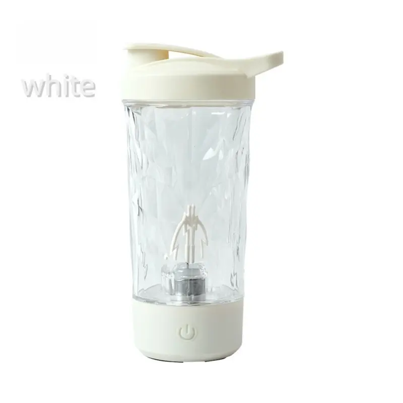 500ML White Portable Diamond Electric Shaker - Strong Vortex Stirring, Dual Temperature Endurance & Self-Cleaning for Protein Powder Coffee Wholesale Hub