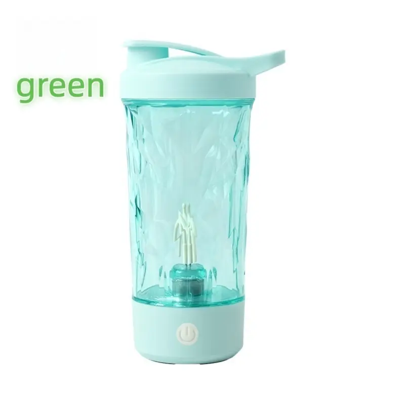 500ML Green Portable Diamond Electric Shaker - Strong Vortex Stirring, Dual Temperature Endurance & Self-Cleaning for Protein Powder Coffee Wholesale Hub