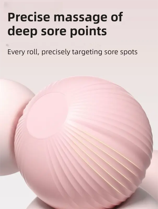 Pink Compact 6-Wheel Handheld Massager - Smooth & Silent, Deep Tissue Muscle Relaxer for Yoga Fitness and Home Recovery Wholesale Hub