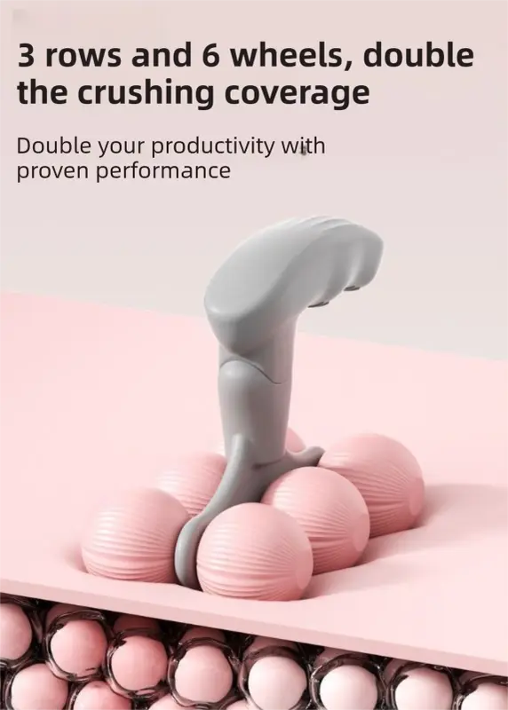 Blue Compact 6-Wheel Handheld Massager - Smooth & Silent, Deep Tissue Muscle Relaxer for Yoga Fitness and Home Recovery Wholesale Hub