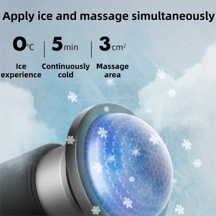 Black Sliver Mini Hot Cold Massage Gun with10 Heads - 6 Intensity Dual Thermal Therapy Deep Muscle Reliever for Gym Fitness Recovery Wholesale Hub