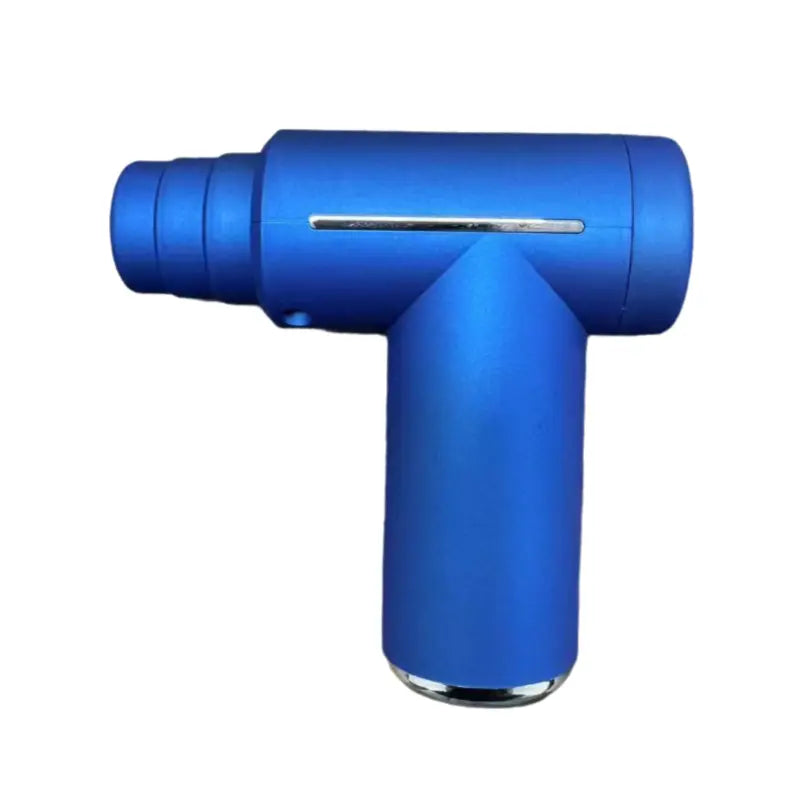 Blue Lightweight Mini Hot Cold Massage Gun with 6 Heads - 6 Intensity Dual Thermal Therapy Muscle Reliever for Portable Body Recovery Wholesale Hub