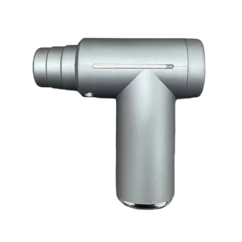 Grey Lightweight Mini Hot Cold Massage Gun with 6 Heads - 6 Intensity Dual Thermal Therapy Muscle Reliever for Portable Body Recovery Wholesale Hub