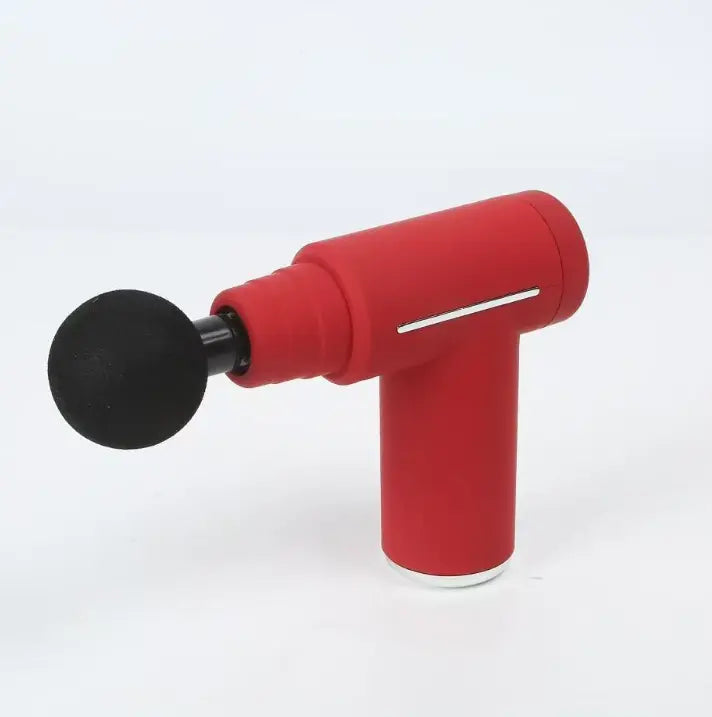 Red Lightweight Mini Hot Cold Massage Gun with 6 Heads - 6 Intensity Dual Thermal Therapy Muscle Reliever for Portable Body Recovery Wholesale Hub