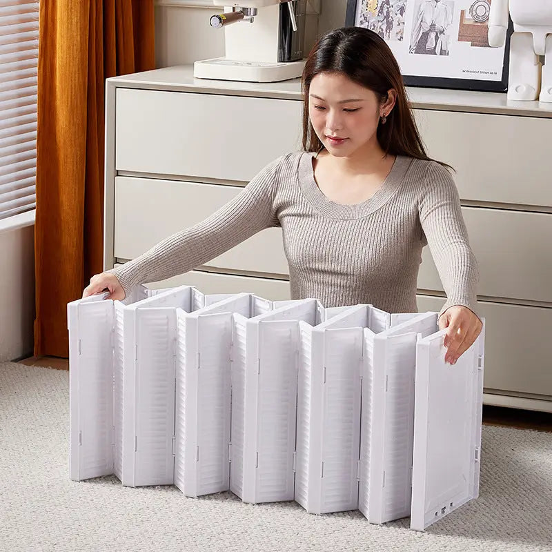 Transparent Grey 3-Layer Foldable Shoe Storage Tower with Transparent Display Panel & Back Ventilation - One-Pull Instant Setup Stackable Box (25.5x34.5x52.5CM) Wholesale Hub